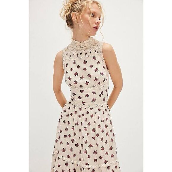 New Free People Daydreamer Midi Dress sz L - Picture 4 of 9